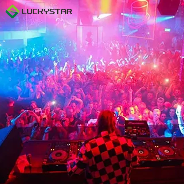 Star pattern led rotating disco bulb lights