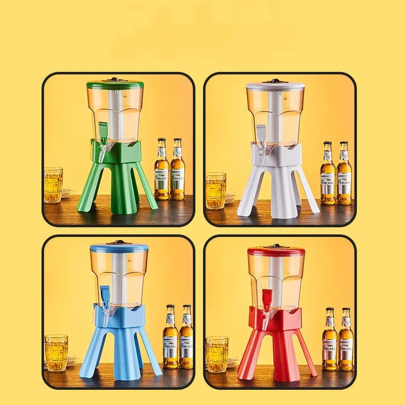 Оптовая продажа, пластиковые банки для пива, 3 л, большие банки для пива большой вместимости, треугольный диспенсер для вина, контейнер для пивных бочек