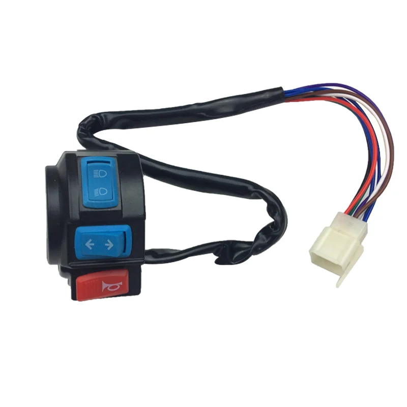 Cheap Three-core Wire Motorcycle Handlebar Mount Switch E Bike Handle Switch Electric Scooter on Off Switches