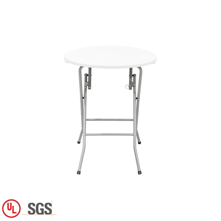 Wholesale 60CM /74CM Height Bar Folding Table HDPE Garden Outdoor Round Folding Table