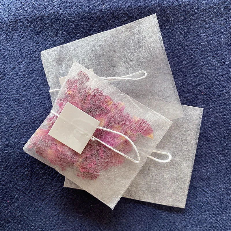 Food Grade Transparent Corn Fiber 100% Degradable Filter Tea Bag Empty Pyramid Tea Bags with Strings