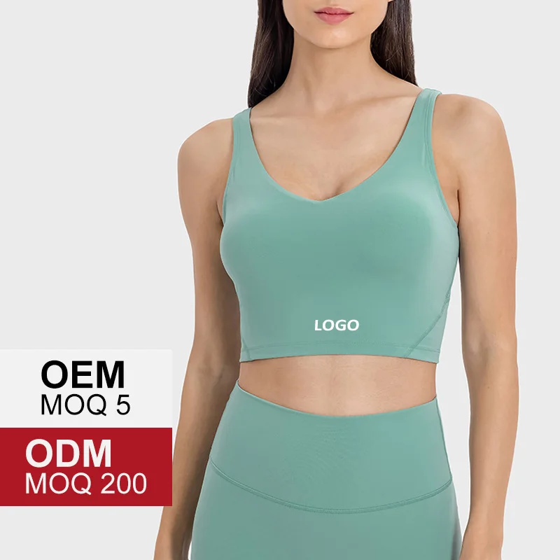 S2054 Lulu Buttery Soft Align Yoga High Impact Push Up Tank Top Shock Proof Fitness Yoga Crop Top