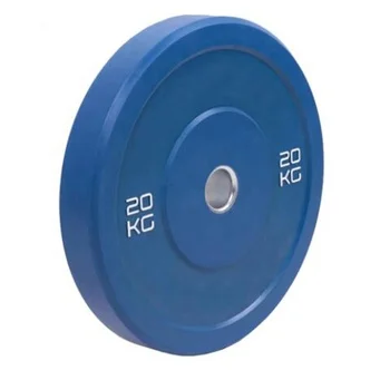 high quality Color Rubber Bumper Weight Plate with steel ring for weightlifting plate 15kg 35lb