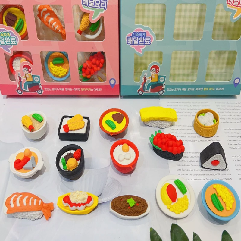 Promotion school  3D Food Sushi Shaped Pencil Eraser novelty japanese erasers