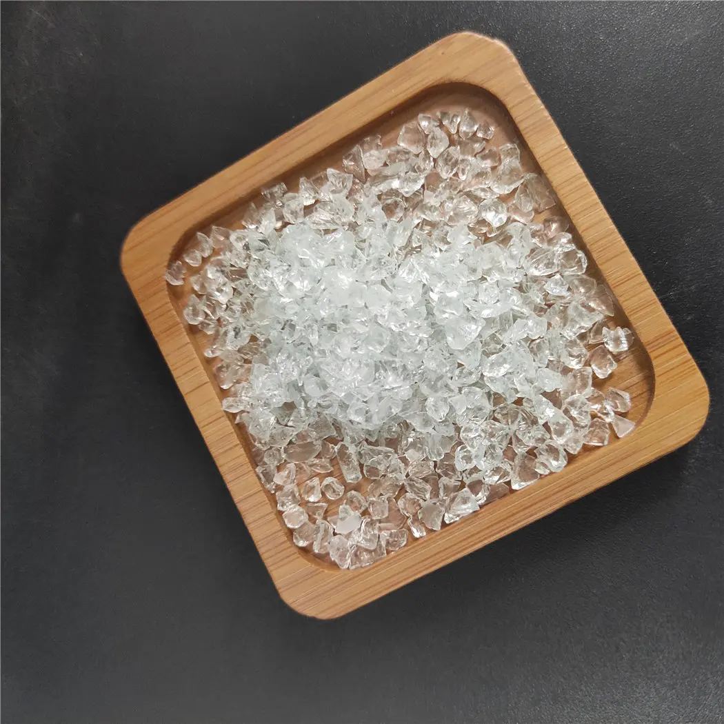  White Transparent glass sand for building