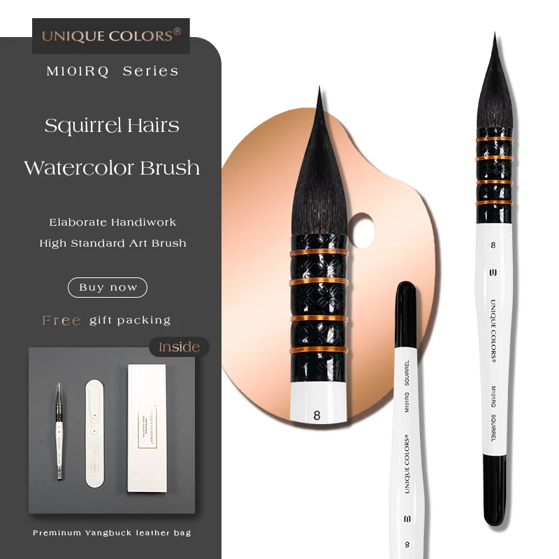 Набор кистей для рисования акриловыми гуашью, профессиональные акварельные кисти с защитным чехлом, уникальные цвета