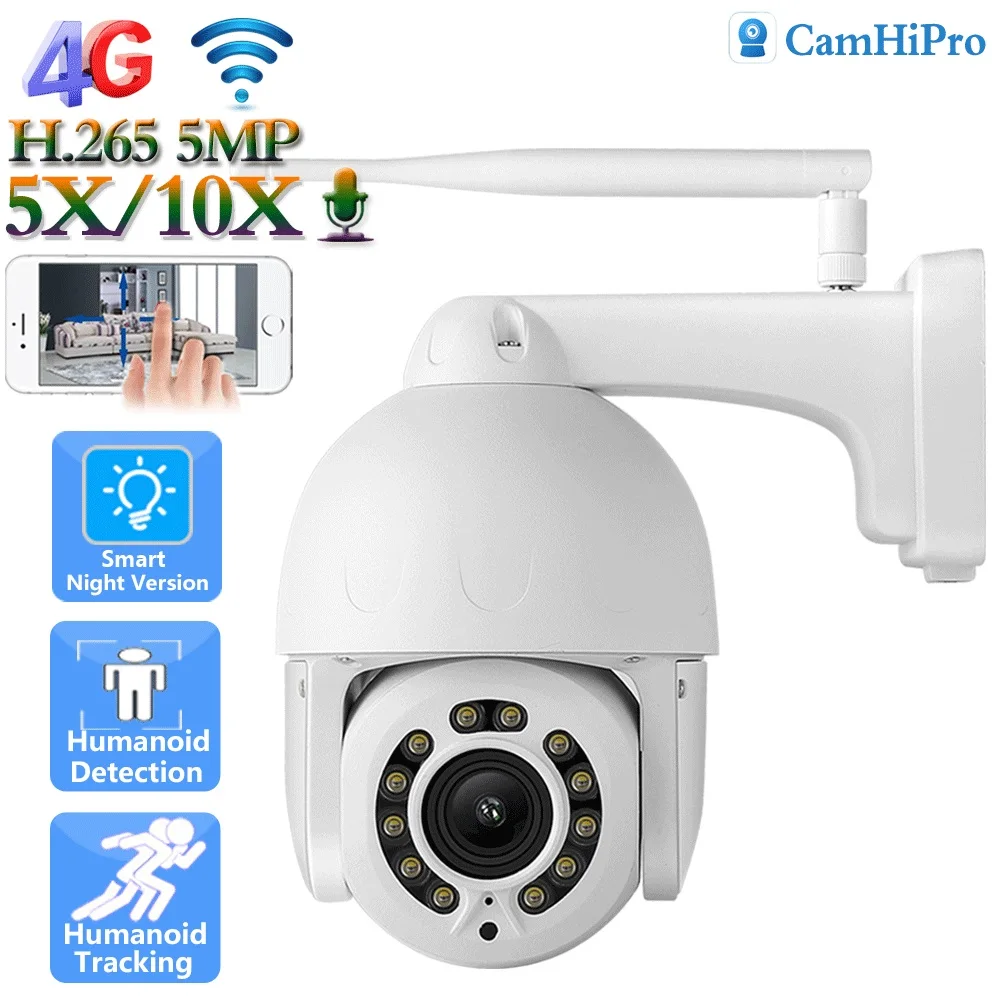 5MP 8MP 4K 4G WIFI Network Camera 10X Zooming Auto Tracking Wireless IP Camera