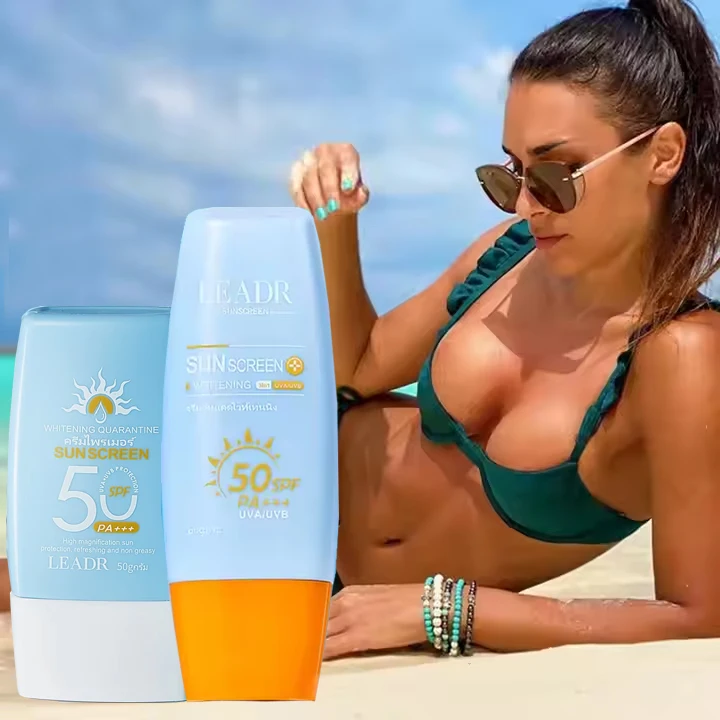 Private Label Natural Moisturizing Shimmer Glow SPF 60+ Zinc Sun Block Lotion Japanese Tinted Sunscreen