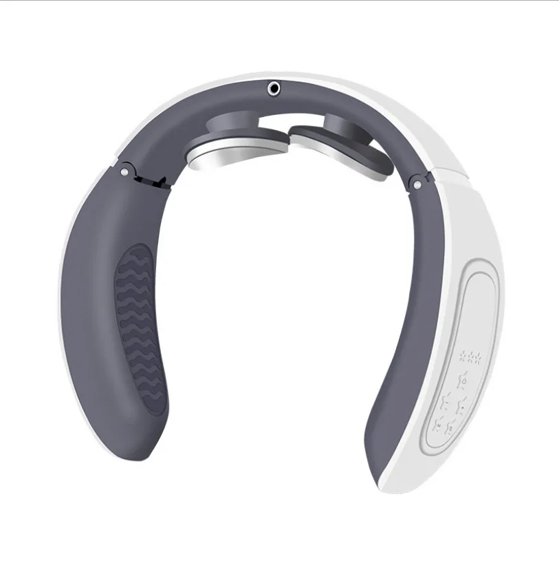 three-head rechargeable and heated cervical spine physiotherapy device wireless remote control electric pulse massager