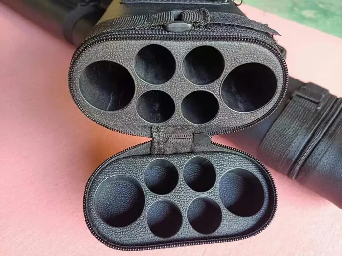 okhealing pool cue case for 1/2 billiard cue with PU material 1x1 1x2 2x2 ect