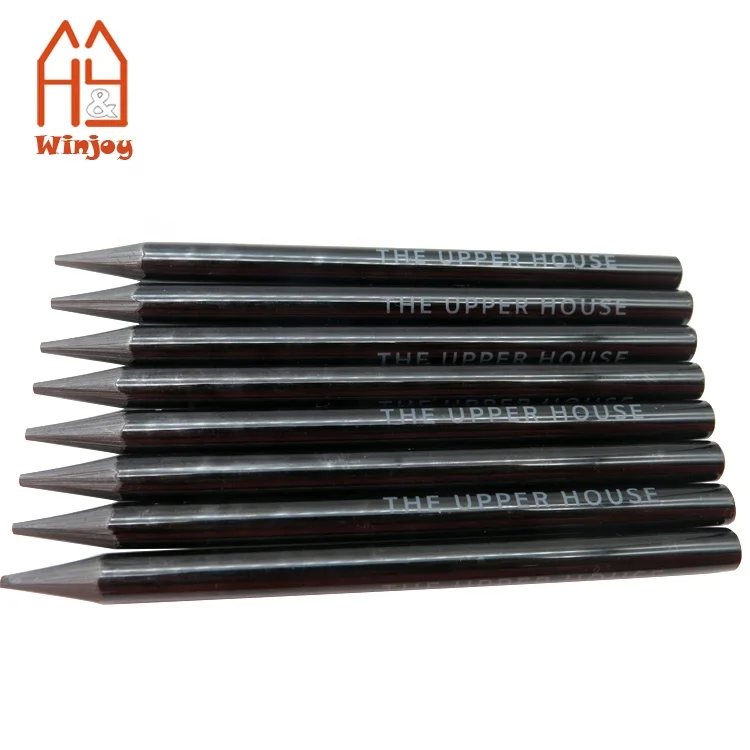 Custom Wholesale Woodless Graphite Pencil Set,HB 2B 4B 6B Art Drawing Shading For Art 11.5CM Length Sketching Pencil  Black