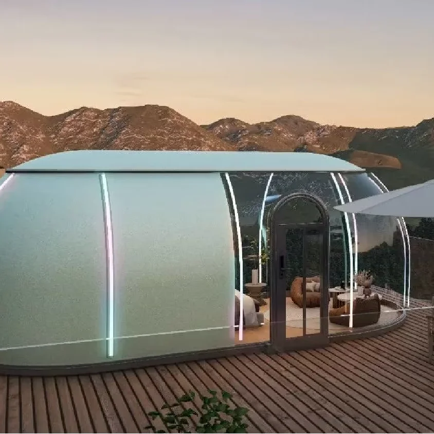 Capsule House lounge Outdoor Bubble tent geodesic Dome Transparent PC Tent Customized glamping pod Hotel
