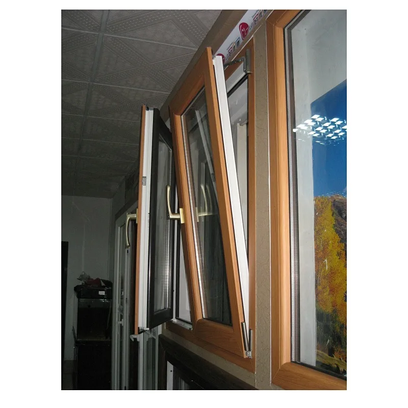 Economic & Energy Saving PVC/UPVC Tilt and Turn Open Window With Plastic Sheet Design
