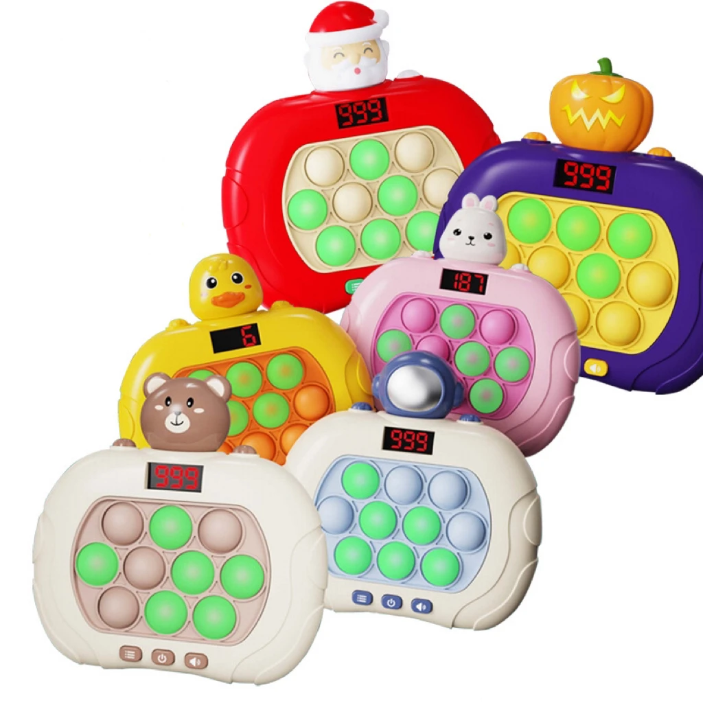 Pop Fidget Push Game Machine Toys Third Generation Quick Press Music Display Screen Game Machine