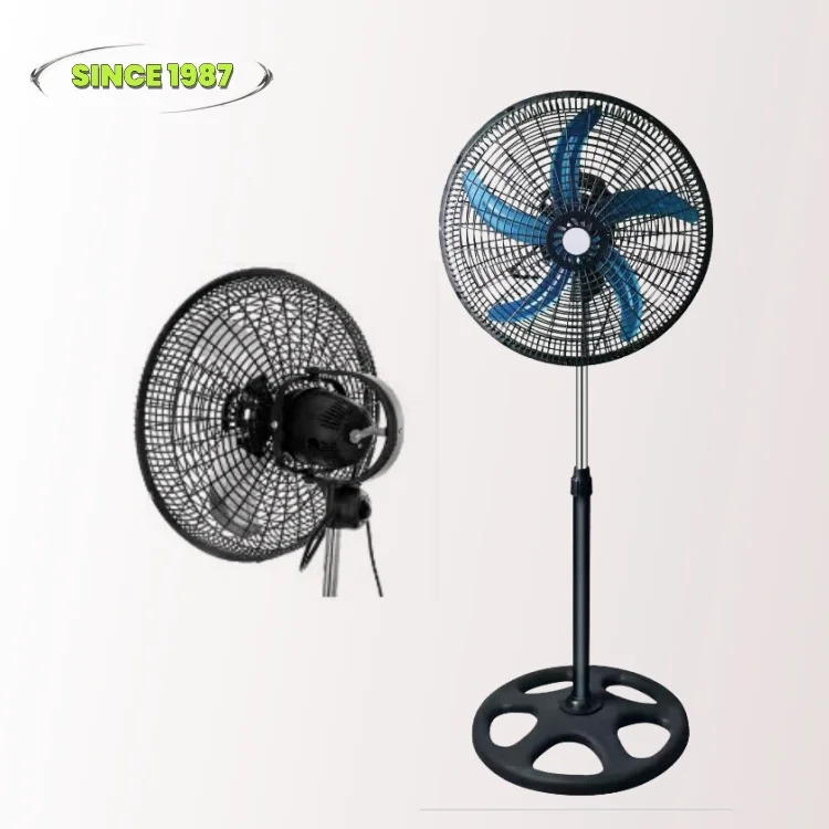 South America Peru Market Hot Sale Model 18 inch 3 in 1 Floor Stand Fan  Adjustable Moving Width Strong Air Winding Round Base
