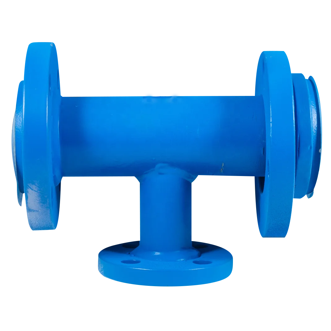 High Quality corrosive resistant PTFE Lined carbon steel Reducing Tee with Jotun painting cover
