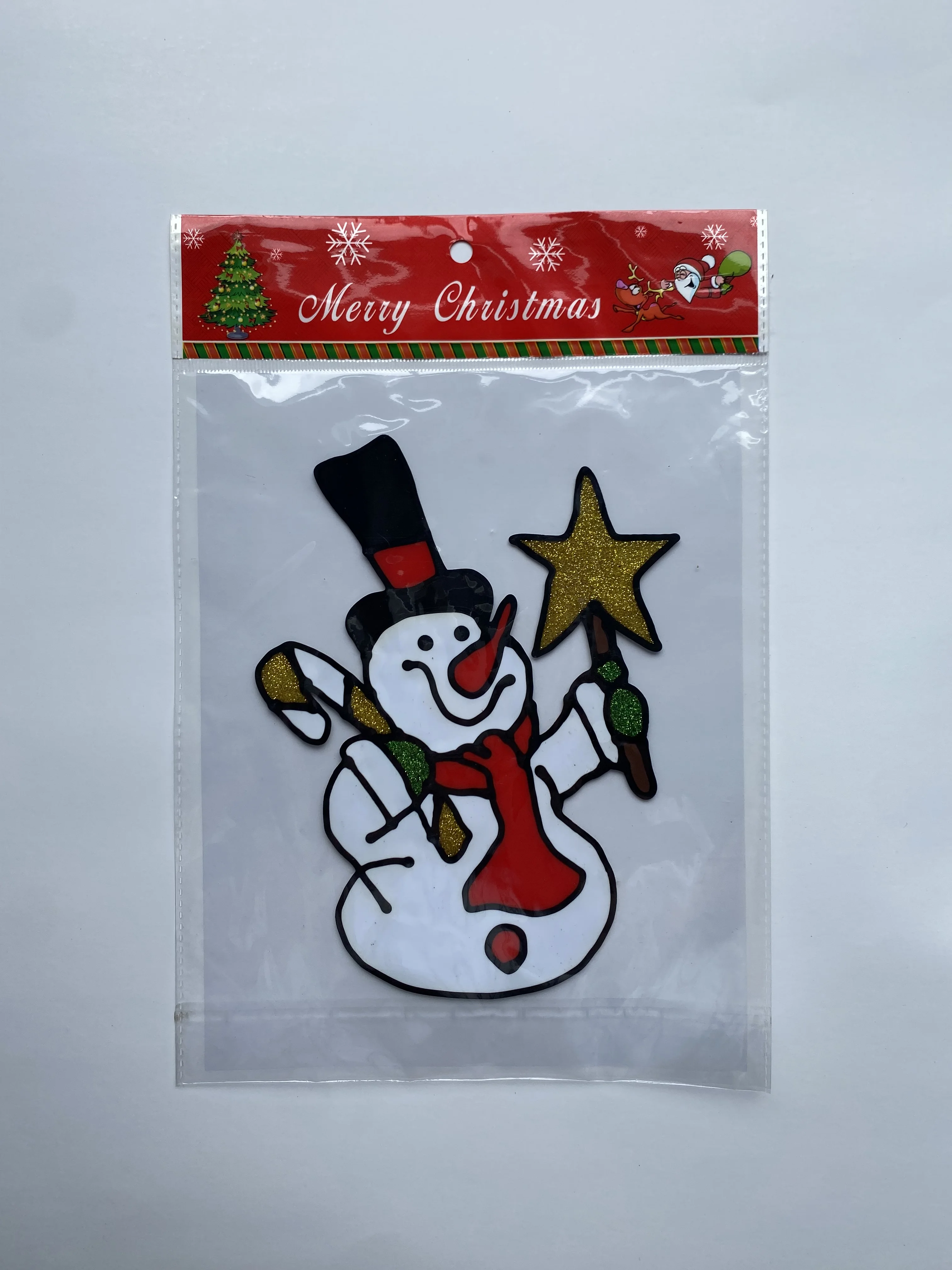 Custom reusable washable TPE TPR silicone craft stickers  for kids children  christmas decoration