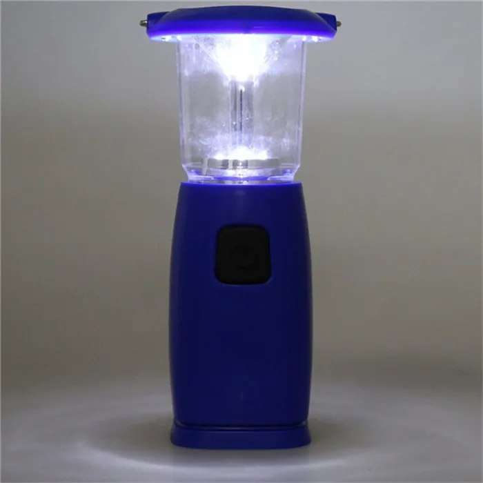 Outdoor Portable 6 LED Tent lantern Dynamo Hand crank Solar camping light Lantern for hiking Fishing