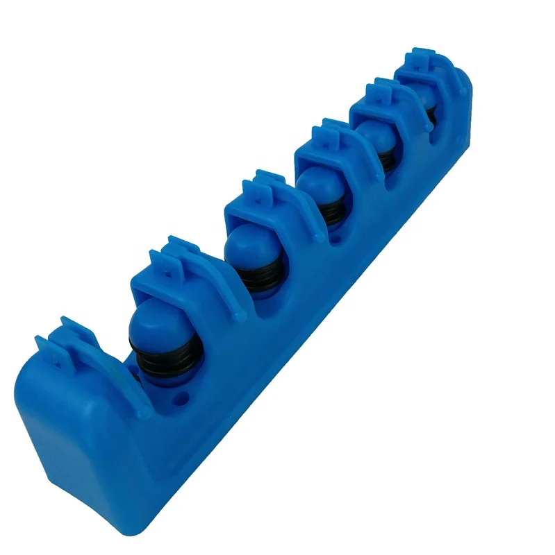 5 position with 6 hooks mop broom holder wall mounted mop organizer holder