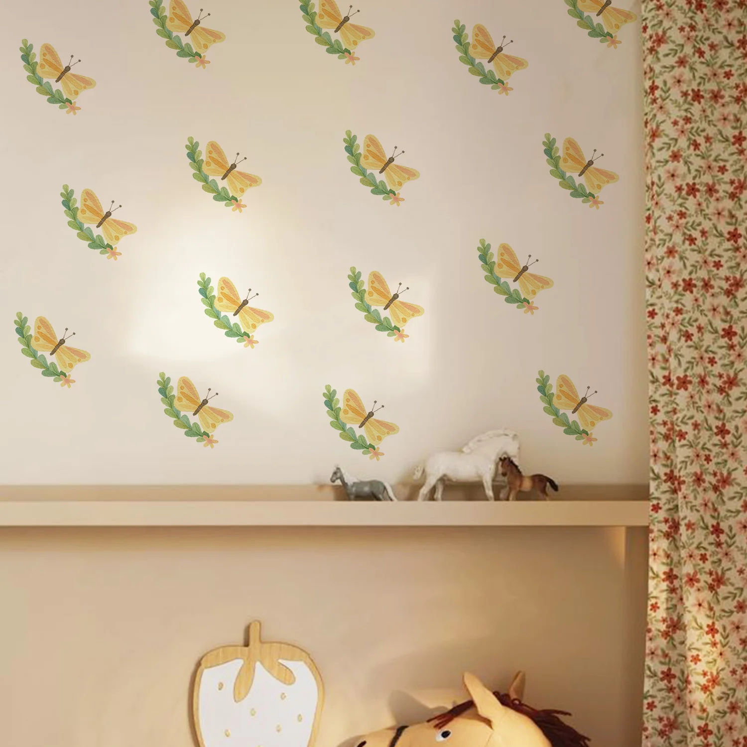 Funlife Tropical Birds Wall Decals Waterproof Peel And Stick Nursery Wall Vinyl Art Stickers For Girl Baby Bathroom Home Decor