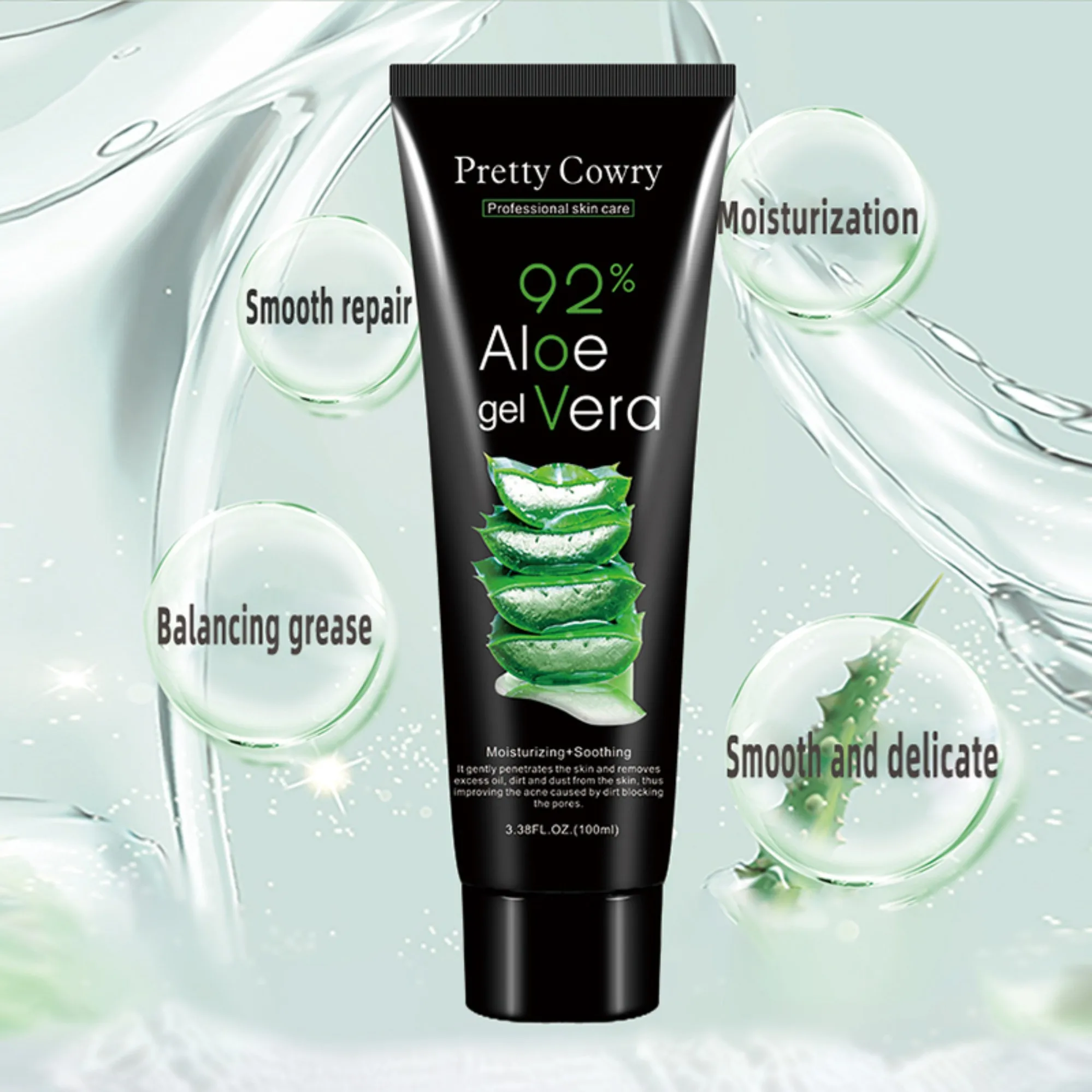 OEM ODM pretty cowry ISO GMPC CalendulaSoothes Skin 92% увлажняющий и успокаивающий гель алоэ вера для прямой поставки с завода