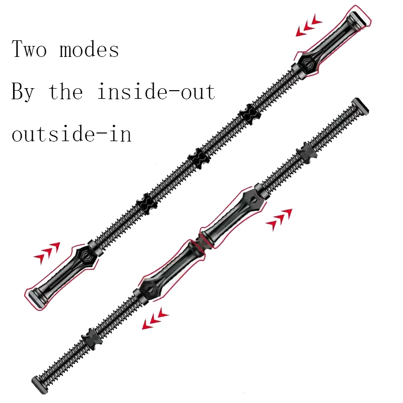 Factory Price Wholesale Double Springs Tension Flexible Stick Fitness Arm Muscle Training Arm Resistance Training Bar