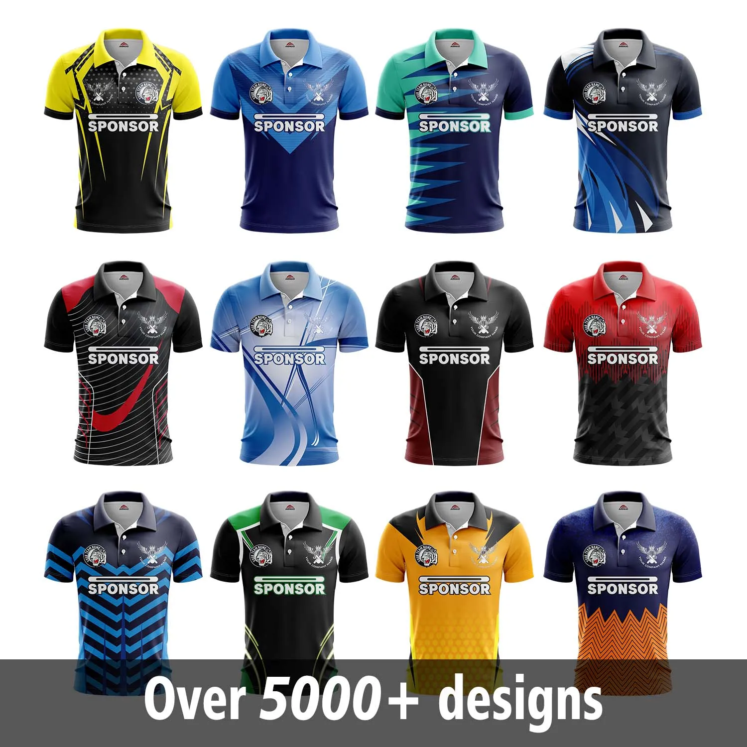 sublimation customized full hand maker cricket t shirt pattern