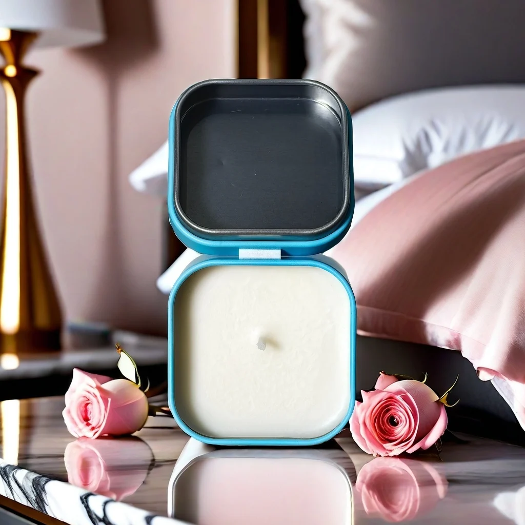Loysu Cube Sugar Soy Wax 70g Scented Candle with Velvet Rose Oud Floral Scent Aroma Fragrance for Home Hotel Restaurant Gift