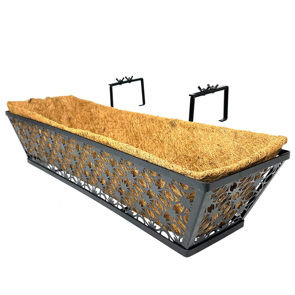Garden planting box window basket deck planting box Coco lined for outdoor indoor lawn planting