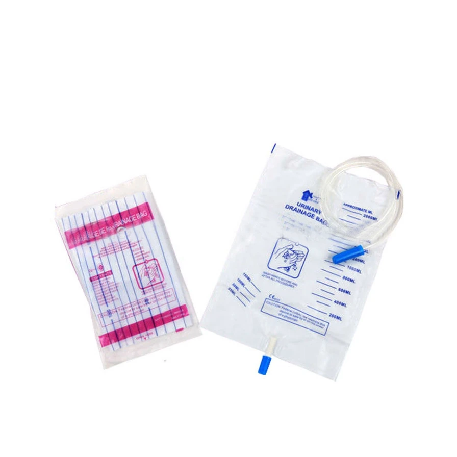 High quality ce certified pvc regular disposable sterile urine bag for health care