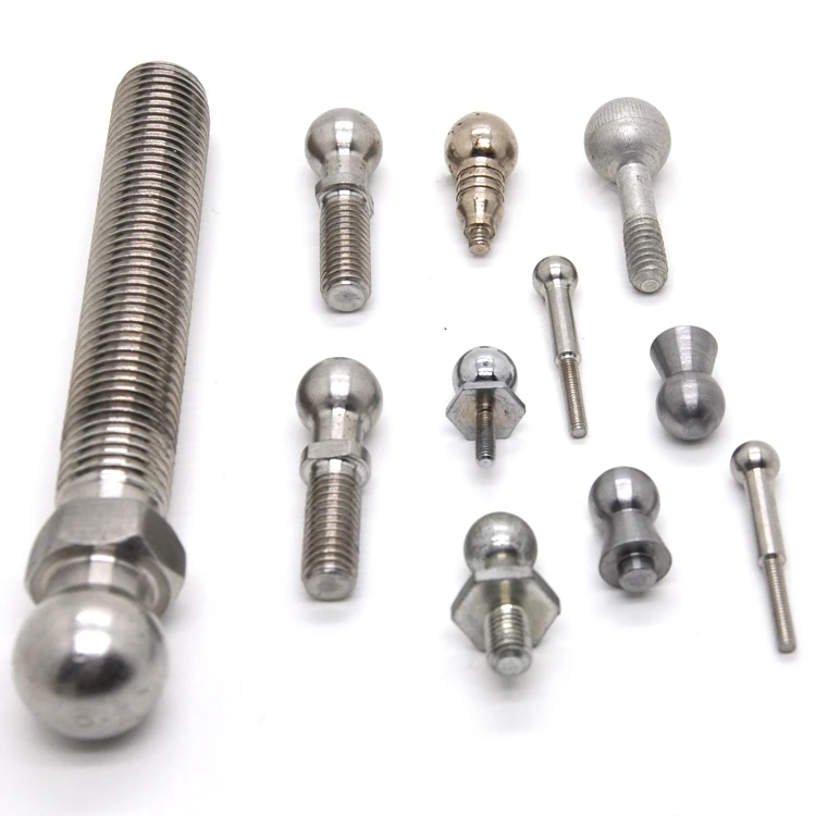 Custom cnc machining stainless steel and carbon steel ball bolt stud