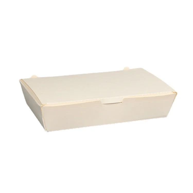 Customized Waterproof and Oilproof Food Packaging Box Chinese Salad Burger Box White Card Paper Food Box