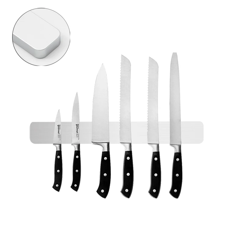 Hot Selling Kitchen Knives Accessories Stainless Steel Magnet Strip Rack Magnetic Knife Holder For Wall
