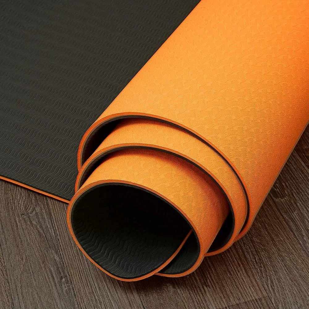 eco-friendly tpe yoga mat manufacturer wholesale price waterproof yoga mat custom one color anti-slip exercise mats for fitness