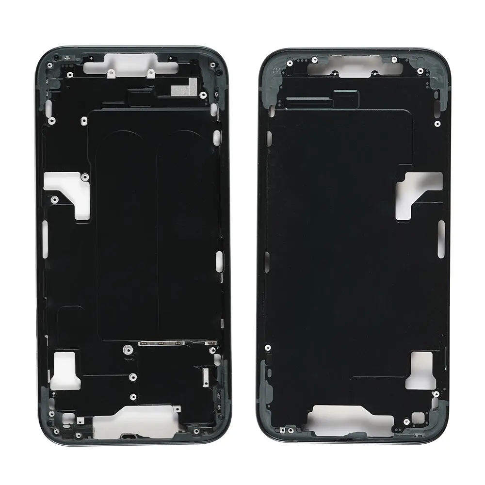 Middle Frame Power Volume Flex Wireless Charging Battery Sticker Flash Loudspeaker Dust Net SIM Card Tray For iPhone 14 15 Plus