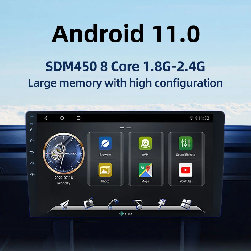 Универсальный Автомобильный мультимедийный плеер 9 '10' Android 2Din с GPS-навигацией