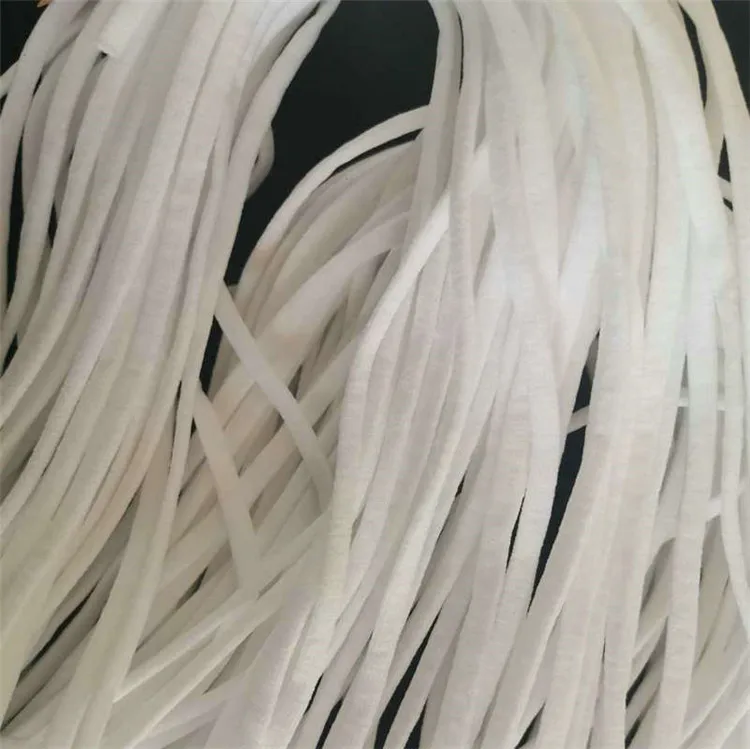 Reusable Color Raw Material Adjustable Flat Spandex Elastic Band Earloop Wide