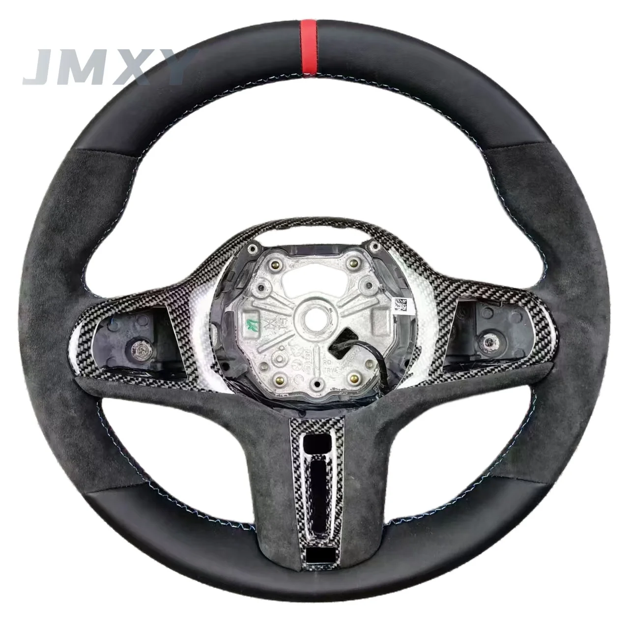 Custom Sports-Style Real Carbon Fiber Leather Steering Wheel for BMW 3 Series G20 & 5 Series G30 Car Interior Accessory