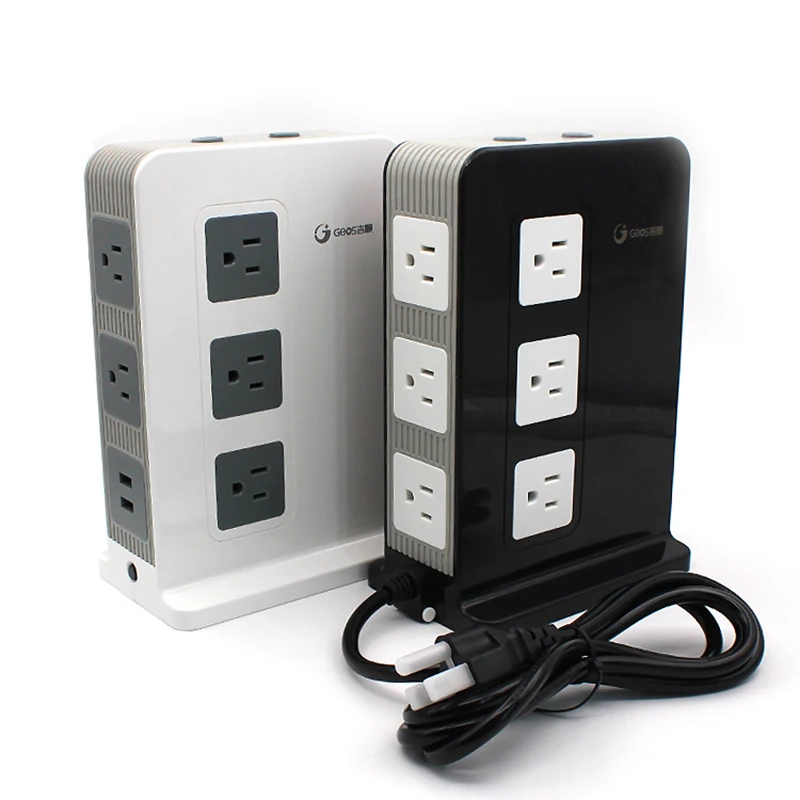 
 11 US AC Розетка удлиненный сокет с 2 USB портами башня удлинитель с ограничителем перенапряжения и защитой от перегрузки  