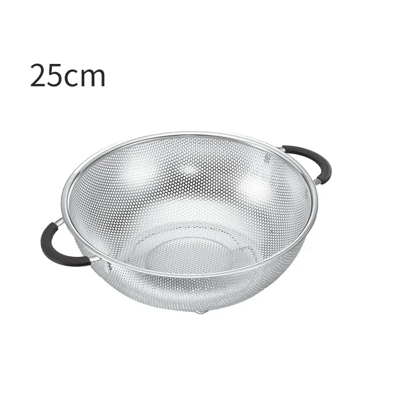 High Quality Round Shape Stainless Steel Hot-selling Fruits Punching Basket