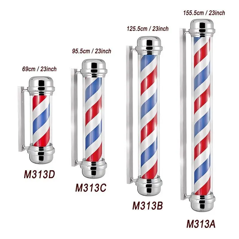 M313 Waterproof Bowl Shape Rotating Best Seller Outdoor Barber shop lamps Barber Shop Pole