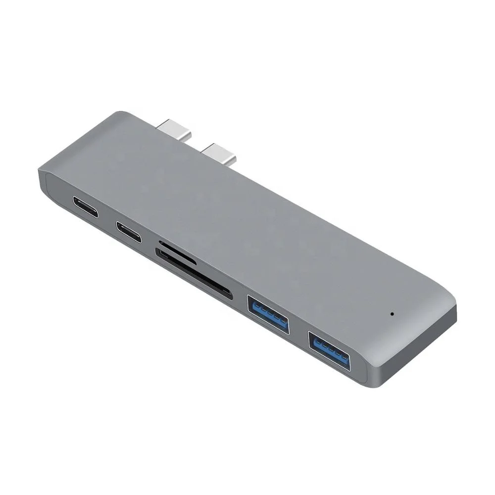 Зарядное устройство USB 3 0 PD 6 в 1 со слотами для карт SD и TF хаб типа C MacBook Pro Samsung S8 Huawei MateBook т.