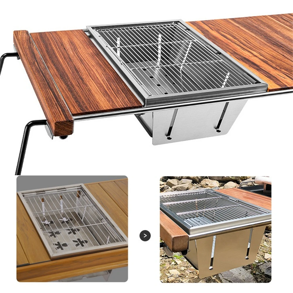 Hot Sale Outdoor Hiking Picnic BBQ Cell Grill  Lightweight Stainless Steel Portable Foldable Camping Stove