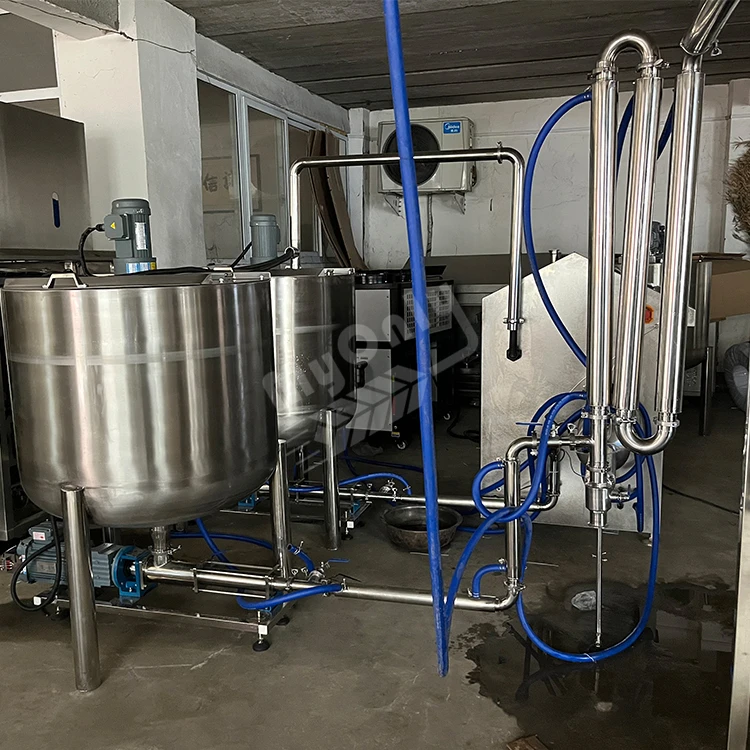 Industrial line meringue cream cookie or marshmallow production