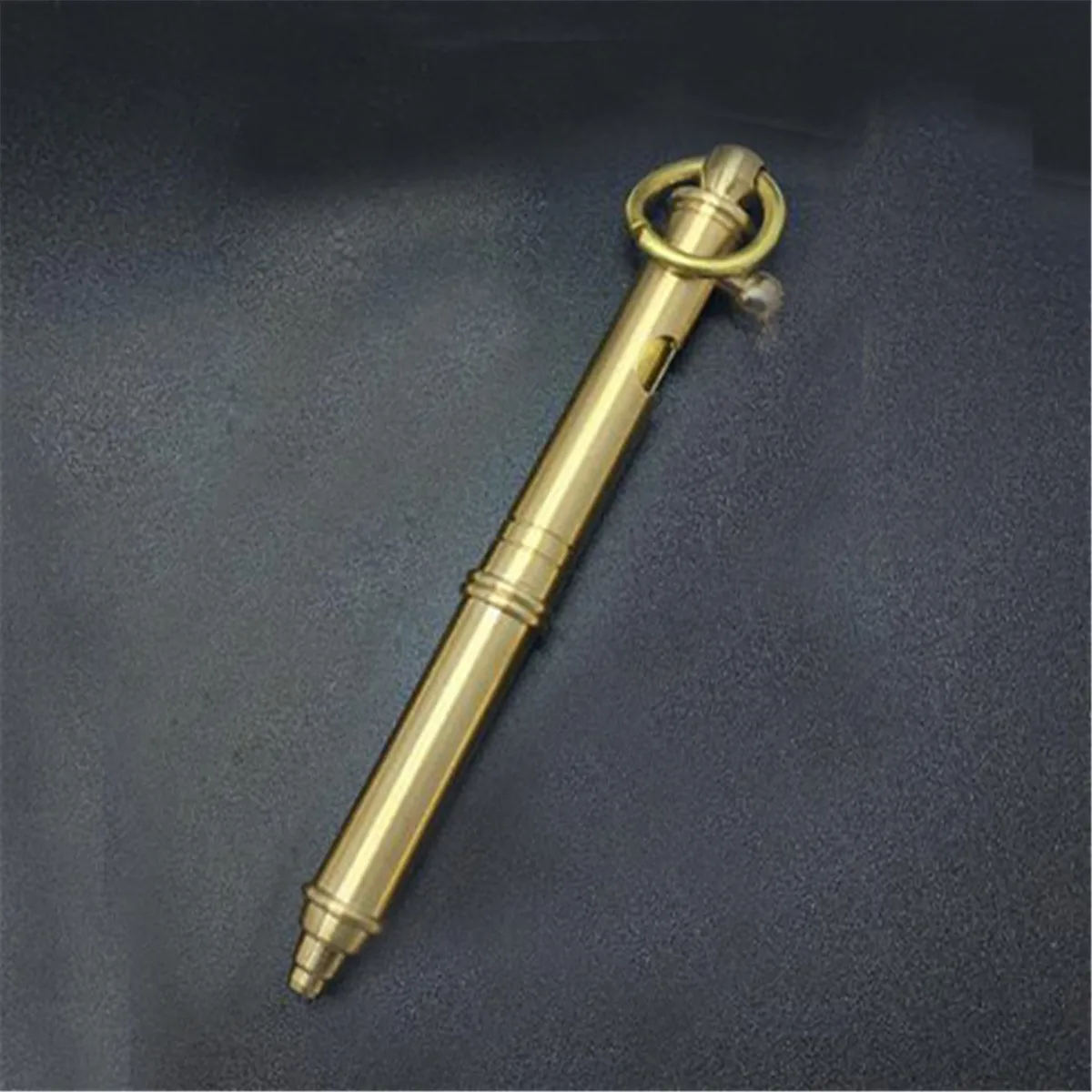 Solid Brass Bolt Action Ball Point Pen Retro Tactical Pens Metal Copper Office Stationery Gift