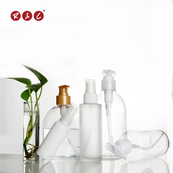 Instock Plastic Tall Square 6 Ounce 8oz Body Wash Pink Pump Bottle 300ml 500ml Clear Shampoo Bottles With Gold Cap