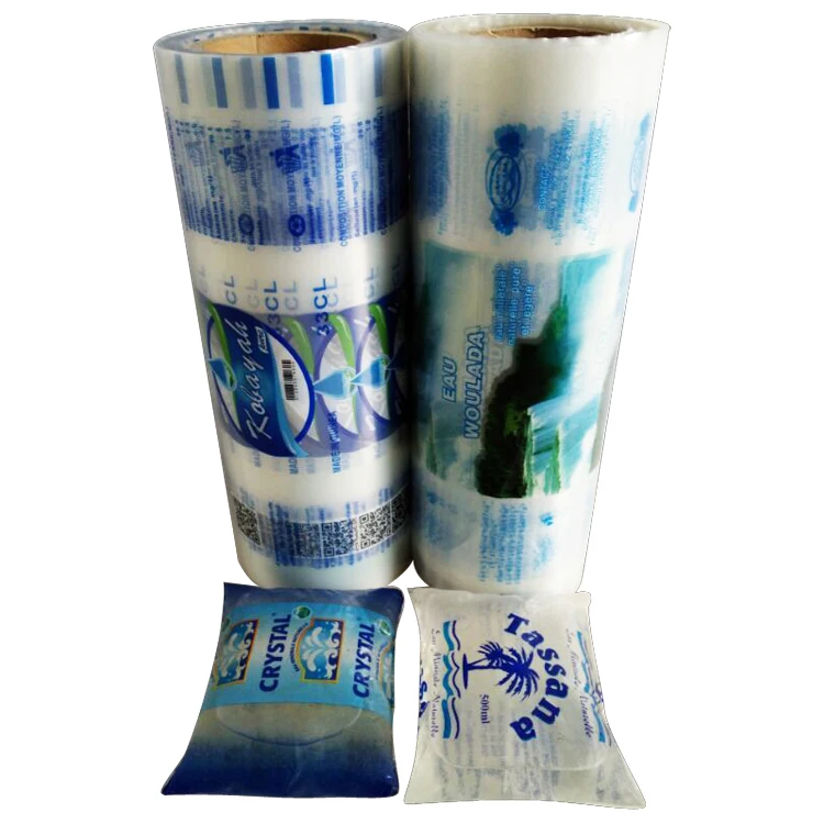 Custom automatic Packing PE film Pouch Film  plastic film roll for water sachet