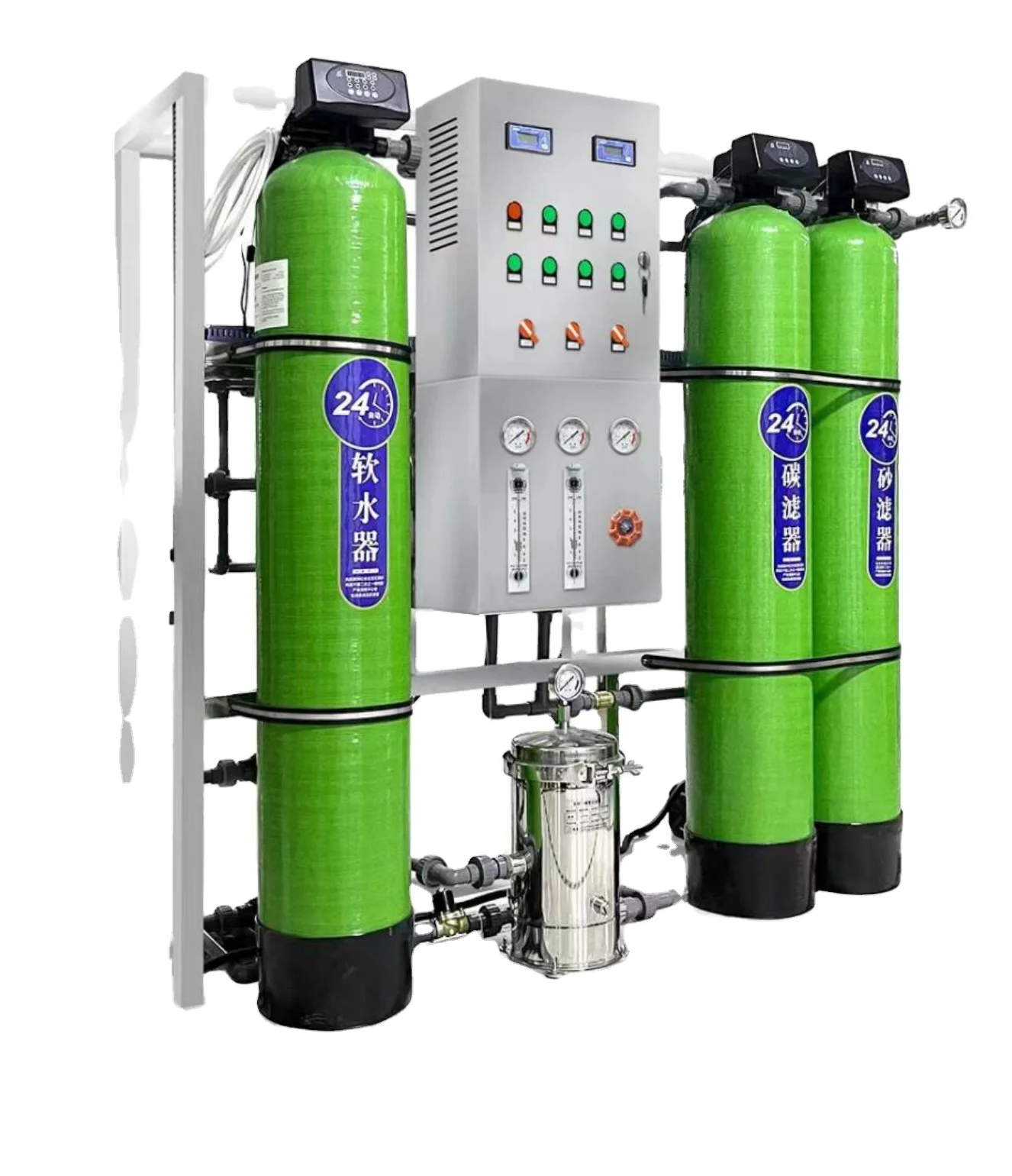 2T/H ro Industrial water treatment FRP Tanks Reverse Osmosis Water Purifying treatment plant