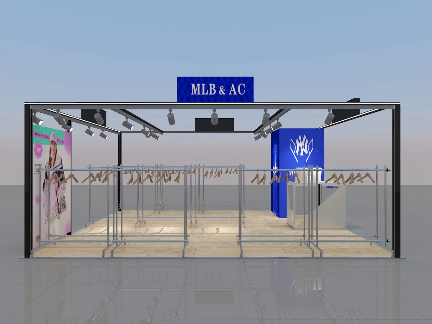 Custom 60x60MM  aluminum profiles for LED strip lighting pop up shop channels