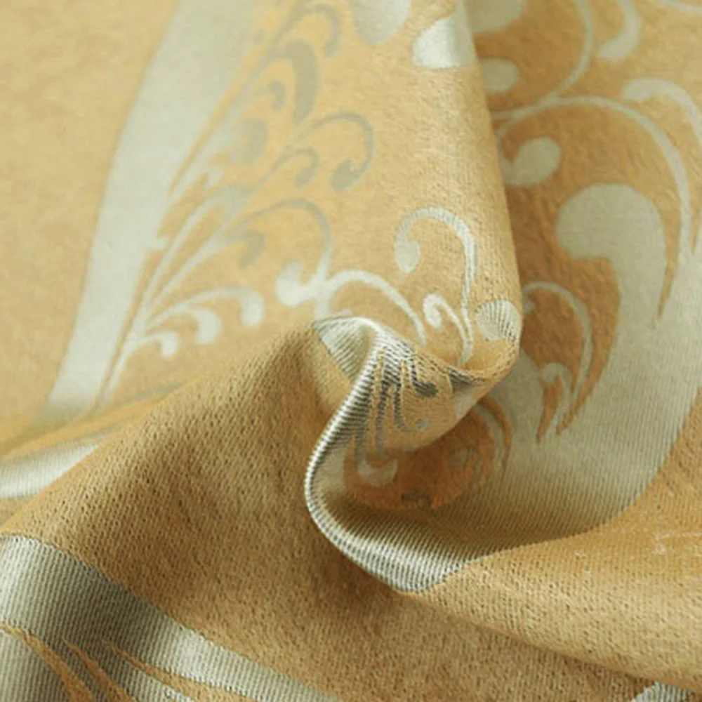 Room Darkening Window Curtains Thermal Insulated Light Blocking Drape Top Grommet Jacquard Blackout Living Room 100% Polyester